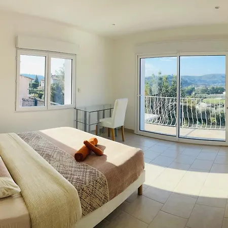 Orange On The Cote D'azur 6br 11pax Ac Private Heated Pool Bbq Mountain View Вилла *